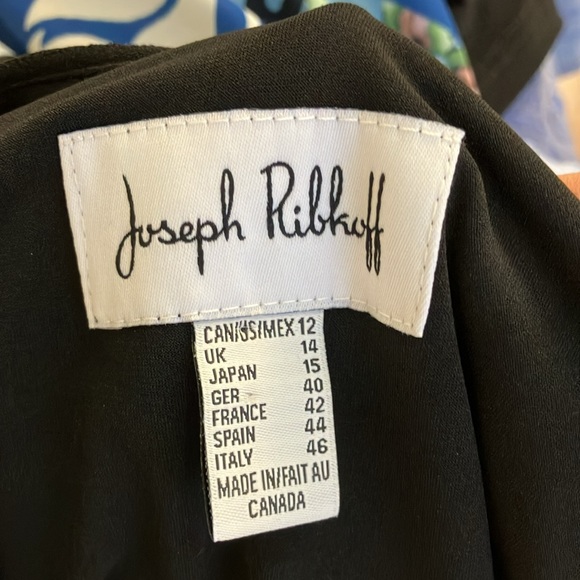 Joseph Ribkoff asymmetrical floral mini dress size 12 sleeveless - Picture 8 of 9